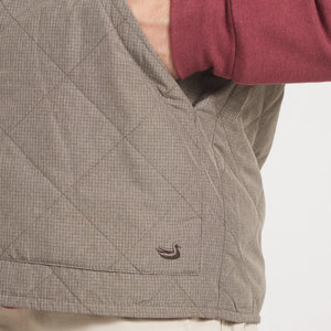 Southern Marsh Bryson Ripstop Stone Brown Quilted Vest