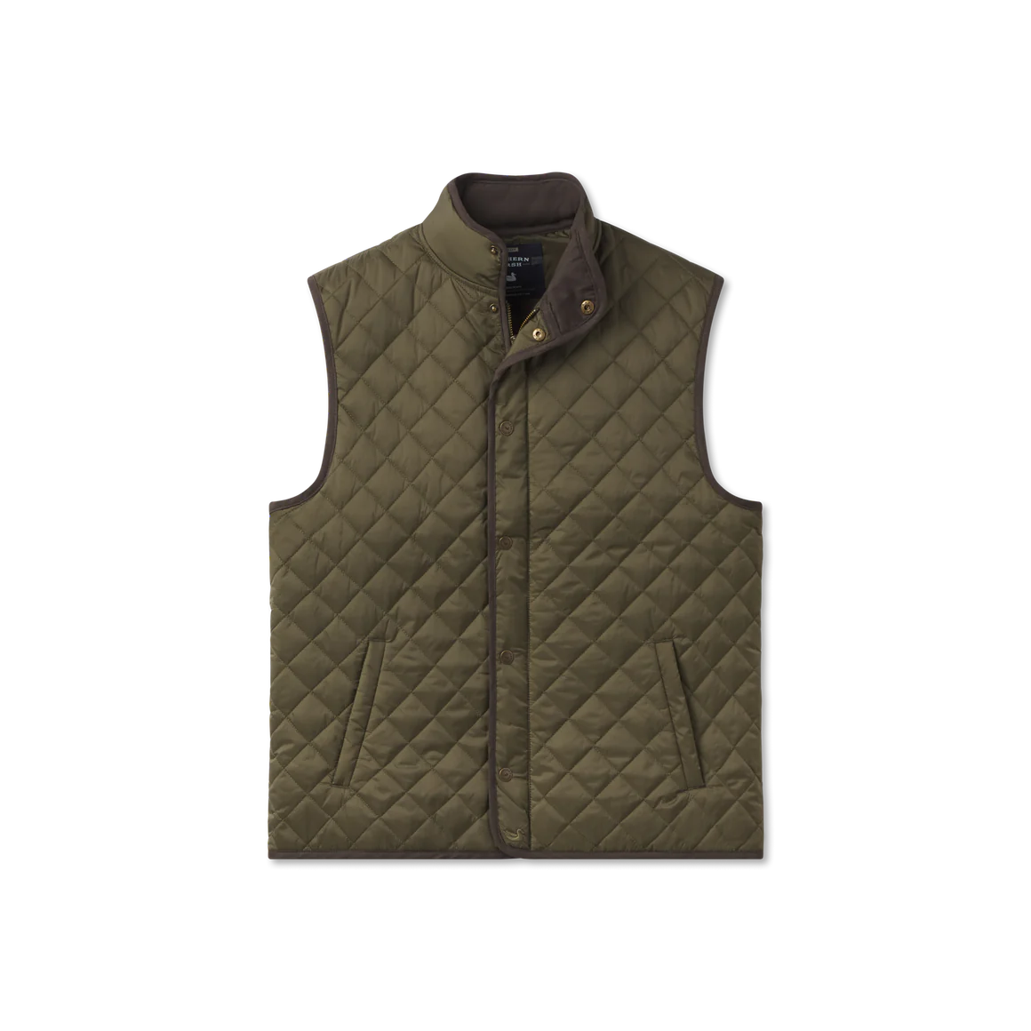 Southern Marsh Huntington Quilted Vest Burnt Taupe