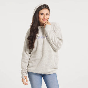 Southern Marsh Sunday Morning Sweater Hoodie in Light Gray