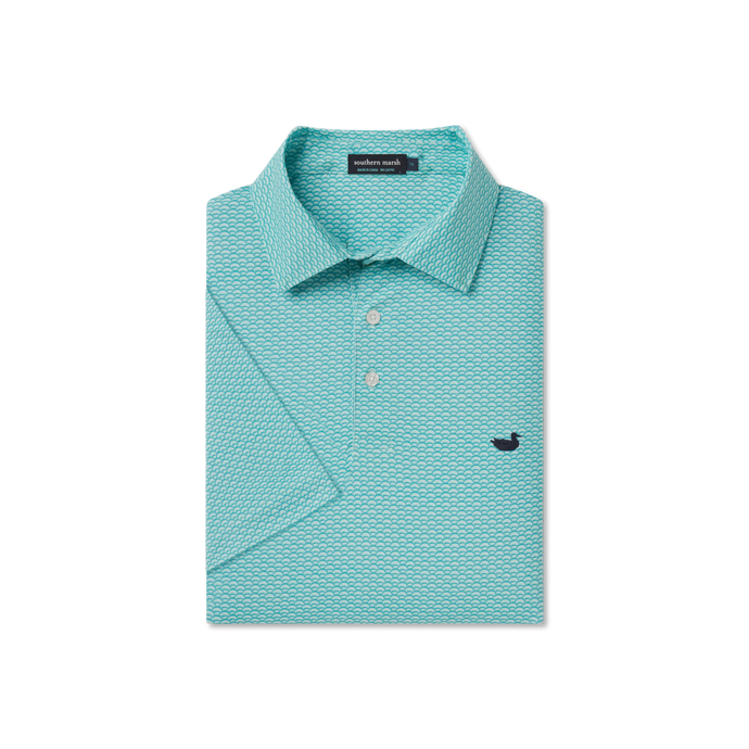 Southern Marsh Flyline Performance Polo Teal Fan Shell