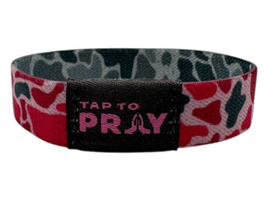 Versible River Rock Camo Pink & Ash Tap to Pray Wristband