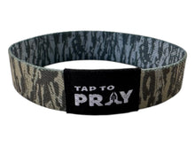 Load image into Gallery viewer, Versible Tree Bark Camo Brown &amp; Grey Tap to Pray Wristband