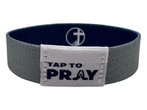 Versible Navy & Grey Tap to Pray Wristband