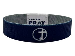 Versible Navy & Grey Tap to Pray Wristband