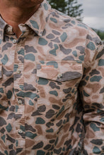 Load image into Gallery viewer, Burlebo Pintail Camo Cotton Twill Long Sleeve Button Up