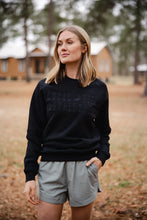 Load image into Gallery viewer, Local Girl Moon Cotton Crewneck in Black