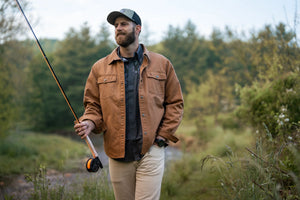 Local Boy Sportsman's Shacket Rustic Oak