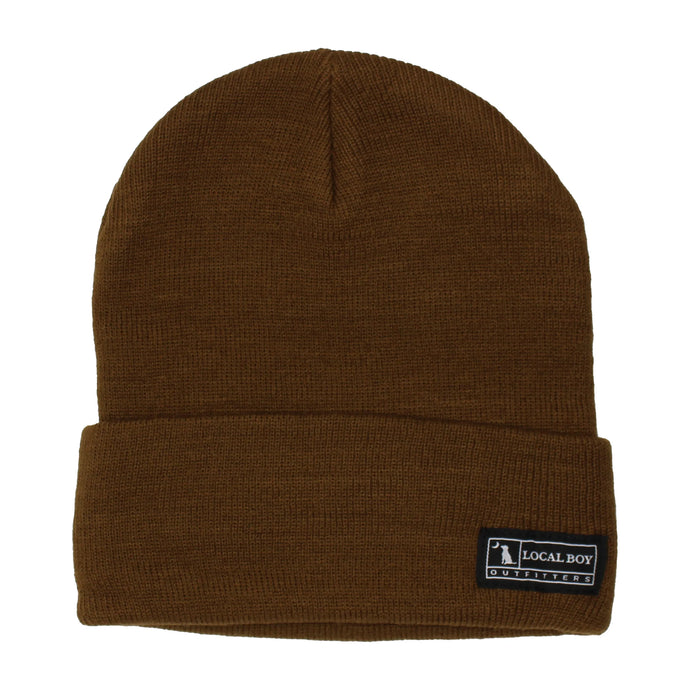 Local Boy Woven Label Beanie in Rust