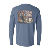 Load image into Gallery viewer, Southern Fried Cotton Boots of Freedom LS Tee