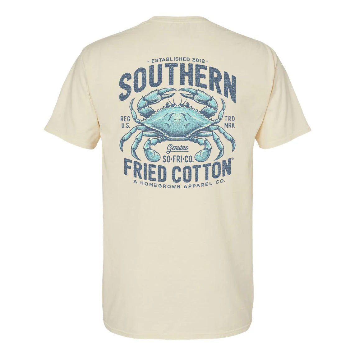 Southern Fried Cotton Salty Blue Crab SS Tee