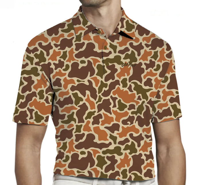 Old Row 80's Camo Polo Brown