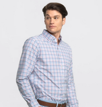 Load image into Gallery viewer, Southern Shirt Company Samford Check LS Dress Shirt Blue Pearl