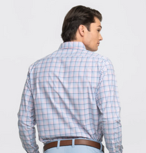 Load image into Gallery viewer, Southern Shirt Company Samford Check LS Dress Shirt Blue Pearl