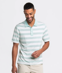 Southern Shirt Tee Off Heather Stripe Polo Beach Glass