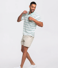 Load image into Gallery viewer, Southern Shirt Tee Off Heather Stripe Polo Beach Glass