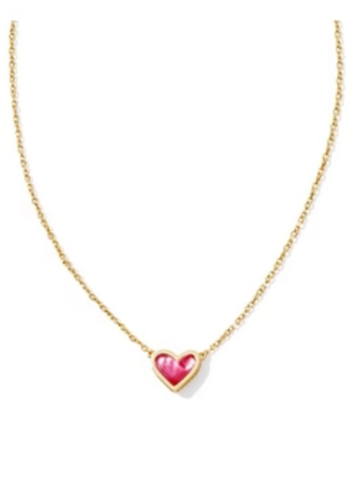 Kendra Scott Gold Framed Ari Heart Pendant Necklace Azalea Illusion