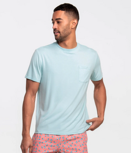 Southern Shirt Men's Max Comfort Pocket Tee Aqua Splash