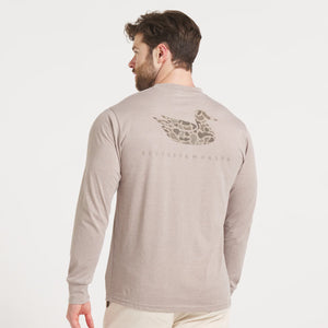 Southern Marsh Seawash Retro Duck Originals LS Tee in Burnt Taupe