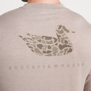 Southern Marsh Seawash Retro Duck Originals LS Tee in Burnt Taupe