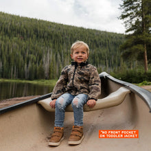 Load image into Gallery viewer, Burlebo Youth Sherpa Full Zip Jacket in Rocky Mountain Camo