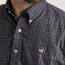 Load image into Gallery viewer, Southern Marsh Chateau Windowpane Dress Shirt in Navy