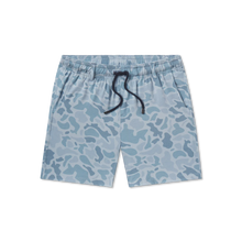 Load image into Gallery viewer, Southern Marsh Youth Harbor Stretch Seawash Lined Swim Trunks Light Blue Camo