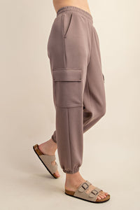 Lost in My Fairy Tale Scuba Cargo Joggers Mocha