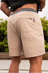 Burlebo Heather Khaki Athletic Shorts Driftwood Camo Liner