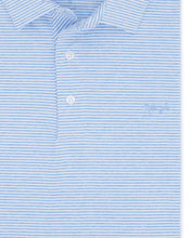 Load image into Gallery viewer, Coastal Cotton Performance Stripe Polo Azul Blue Stripe