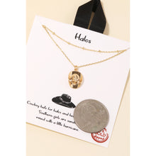 Load image into Gallery viewer, Silver Cowboy Hat Pendant Layered Necklace