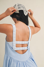 Load image into Gallery viewer, Into You Gingham Print Double Layered Dress in Blue