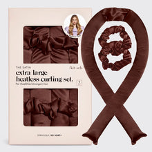 Load image into Gallery viewer, Kitsch XL Satin Heatless Curling Set in Chocolate