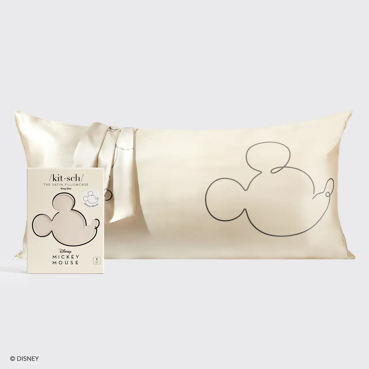 Kitsch & Mickey and Minnie Mr. Mouse King Satin Pillowcase