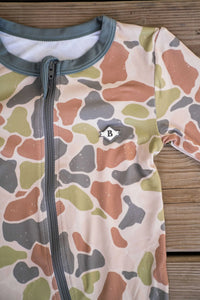 Burlebo Driftwood Camo Baby Zip Up