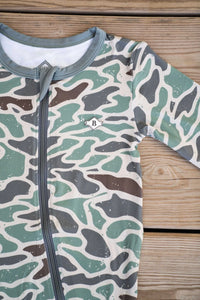 Burlebo Retro Duck Camo Baby Full Zip