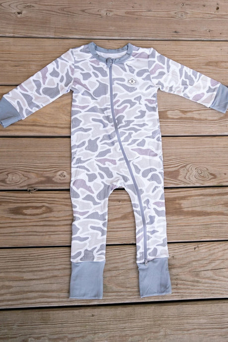 Burlebo White Camo Baby Zip Up