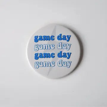 Blue Game Day Lightening Bolt Button