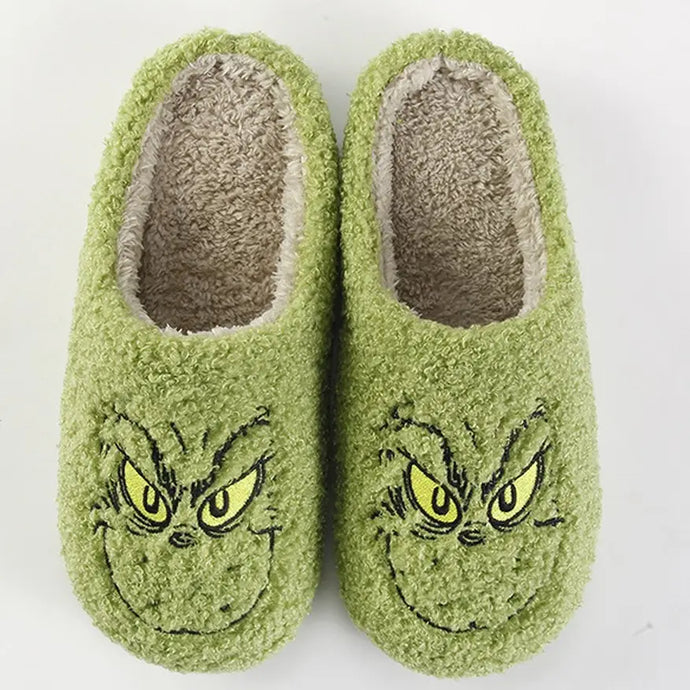 Feeling Grinchy Fuzzy Slippers