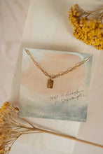 Load image into Gallery viewer, Dear Heart Rest in Him Mini Tag Necklace