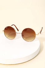 Load image into Gallery viewer, Retro Round Sunglasses Gold/Brown