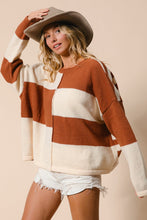 Load image into Gallery viewer, Simple Pleasures Color Block Knit Sweater