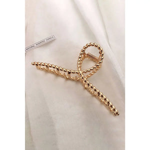 Living on Love Gold Twist Hair Clip