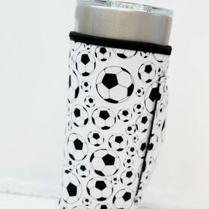 Insulated Cold Cup Sleeve with Handle Soccer