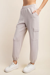 Lost in My Fairy Tale Scuba Cargo Joggers Mocha Cream