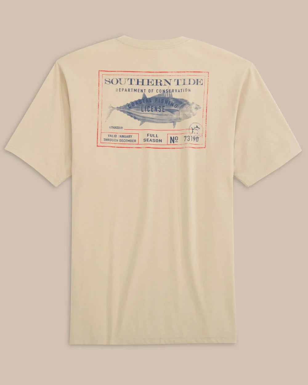 Southern Tide Men's Coastal Fishing License SS Tee