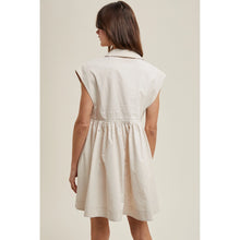 Load image into Gallery viewer, Stay When It's Tough Collared Sleeveless Mini Dress