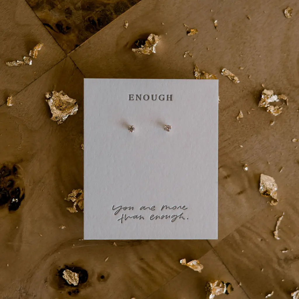 Dear Heart Enough Stud Earrings