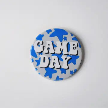 Blue Game Day Stars Button