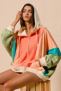 Everything I Need Oversized Color Block Hoodie