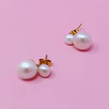 Load image into Gallery viewer, Who I Used to Be Classic Double Pearl Earrings